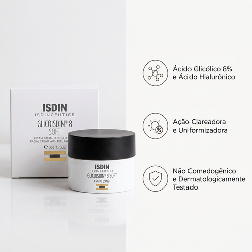 Creme Facial Anti-idade ISDIN Glicoisdin com Ácido Glicólico 50g