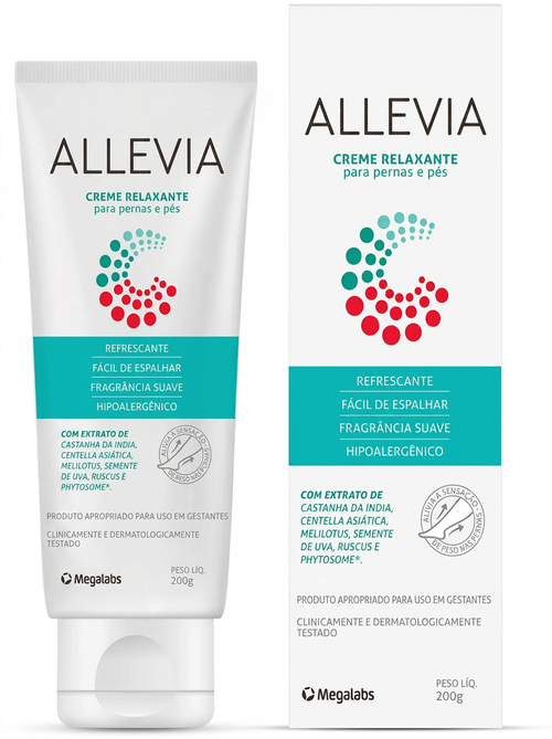 Hidratante Relaxante para Pernas e Pés Megalabs Allevia 200g