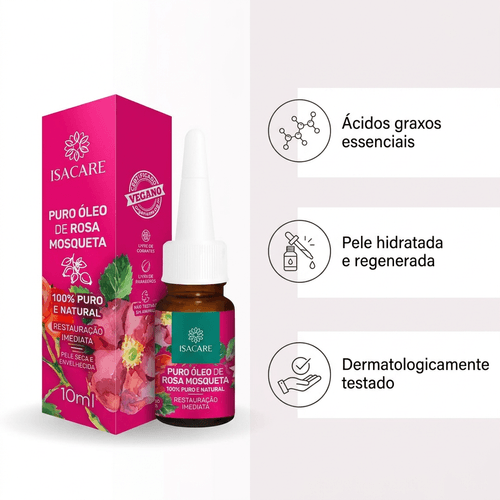 Óleo Facial Rosa Mosqueta Isacare 10ml