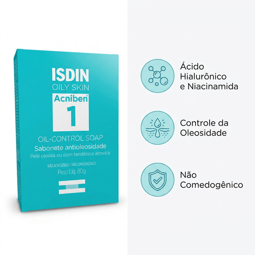 Sabonete em Barra ISDIN Acniben Controle de Oleosidade 80g