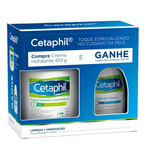 Kit Hidratante Corporal e Limpeza Cetaphil com Glicerina 453g e 120ml