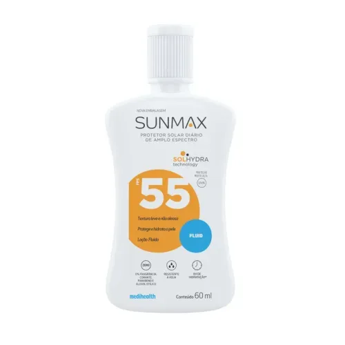 Protetor Solar Sunmax Fluid com FPS 55 60ml