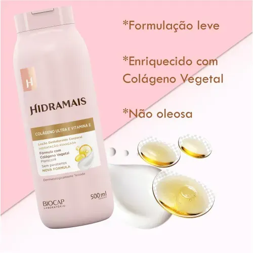 Loção Hidratante Corporal Hidramais com Colágeno e Vitamina E 500ml