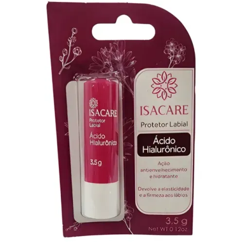 Protetor Labial Isacare com Ácido Hialurônico 3,5g