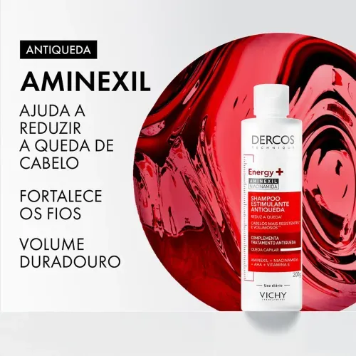 Shampoo Vichy Dercos Antiqueda Energy+ com Aminexil e Niacinamida 200g