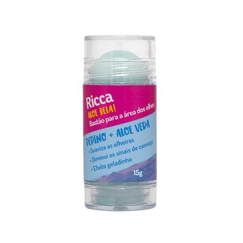 Hidratante para Área dos Olhos em Bastão Ricca com Aloe Vera e Pepino 15g