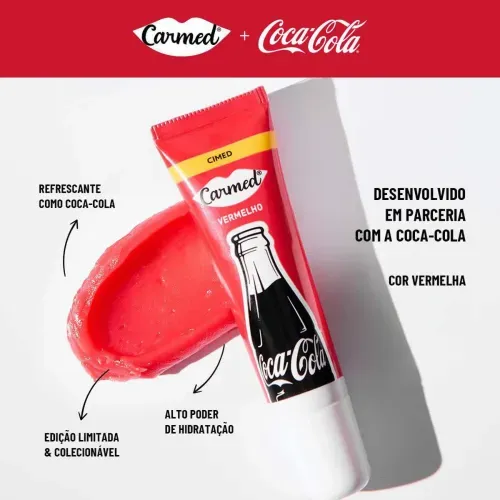Hidratante Labial Carmed Coca-Cola com Manteiga de Cacau 10g