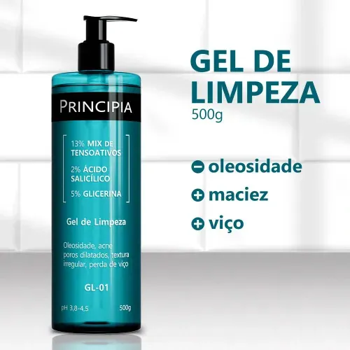 Gel de Limpeza Facial Principia GL-01 com Ácido Salicílico 500ml