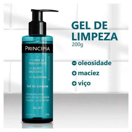 Gel de Limpeza Facial Principia GL-01 com Ácido Salicílico 200ml