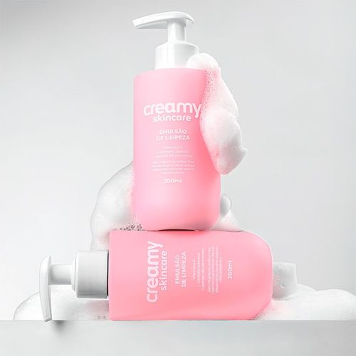 Emulsão de Limpeza em Loção Creamy com Surfactantes Suaves 200ml