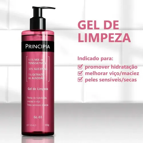 Gel de Limpeza Principia GL-03 com Glicerina 350ml
