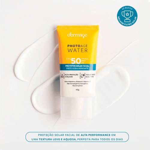 Protetor Solar Facial em Loção Dermage Photoage Water com FPS 50 50g