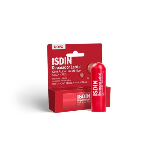 Reparador Labial em Stick ISDIN com Ácido Hialurônico e Vitamina E 4g