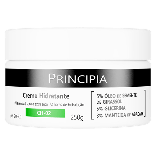 Creme Hidratante Facial Principia CH-02 com Niacinamida e Manteiga de Karité 250g