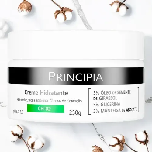 Creme Hidratante Facial Principia CH-02 com Niacinamida e Manteiga de Karité 250g