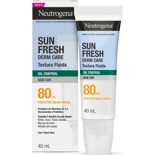 Protetor Neutrogena Sun Fresh FPS80  s/Cor - 40ml