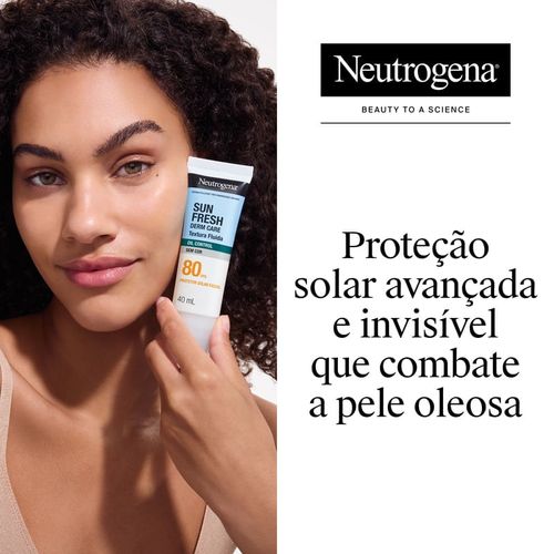 Protetor Solar Facial em Loção Neutrogena Sun Fresh com Oil Control FPS 80 40ml