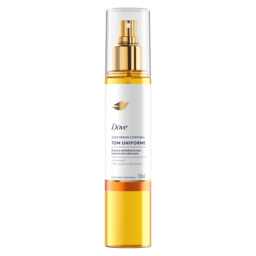 Óleo Sérum Corporal Dove Tom Uniforme com Vitamina E e Rosa Mosqueta 150ml