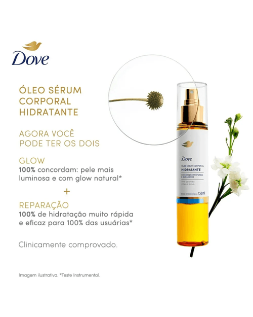 Óleo Sérum Corporal Dove Tom Uniforme com Óleo de Marula 150ml