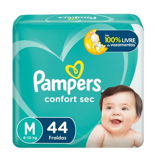 Fralda Infantil Pampers Confort Sec M 44 Unidades