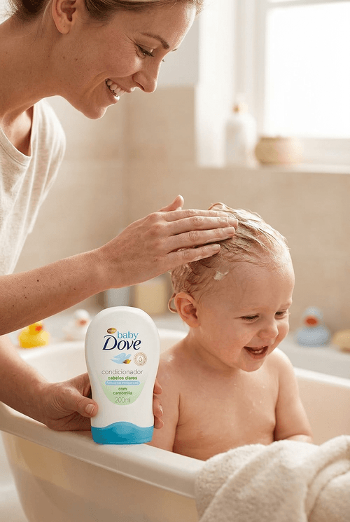 Condicionador Infantil Baby Dove Hidratação Enriquecida Cabelos Claros 200ml