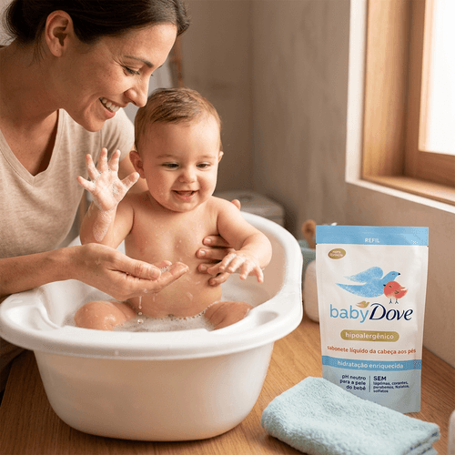 Sabonete Líquido Infantil Baby Dove Hidratação Enriquecida Refil 180ml