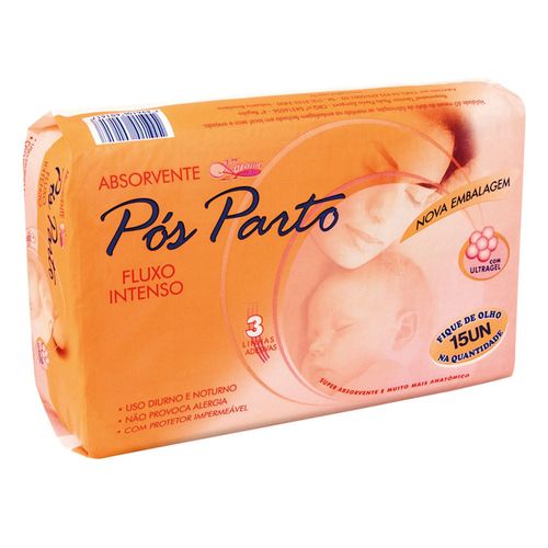 Absorvente Pós Parto Arte Nativa Fluxo Intenso 15 Unidades