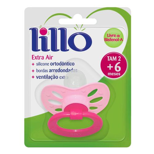 Chupeta Lillo Extra Air Rosa Tamanho 2