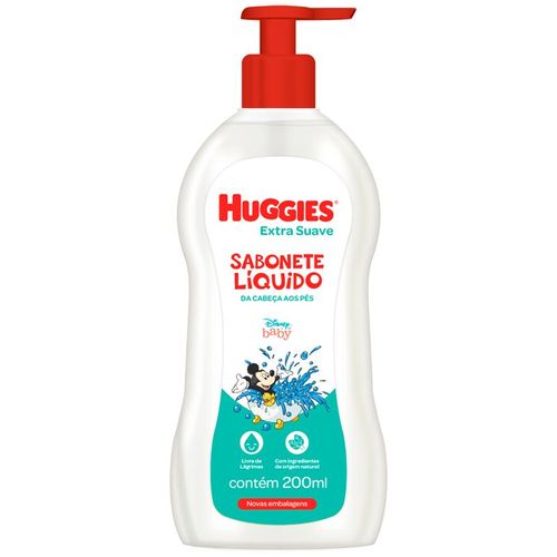 Sabonete Líquido Infantil Huggies Extra Suave 200ml