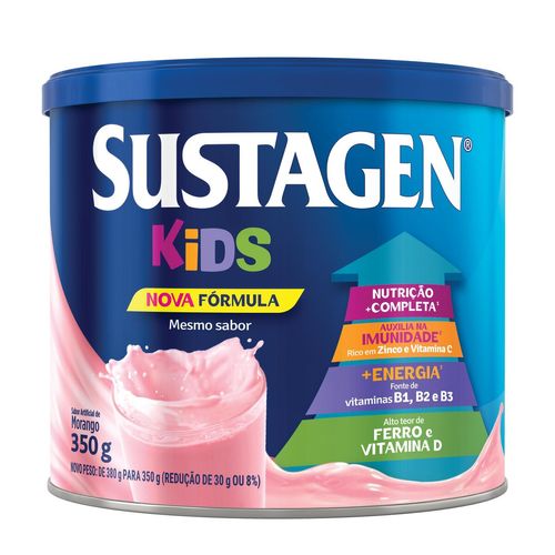 Complemento Alimentar Infantil Sustagen Kids Morango 350g