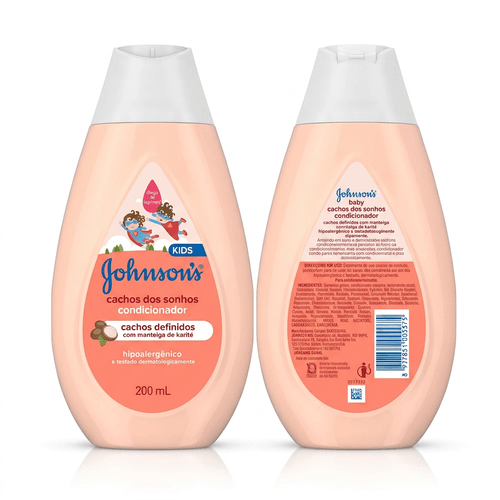 Condicionador Infantil Johnson's Baby Cachos dos Sonhos 200ml