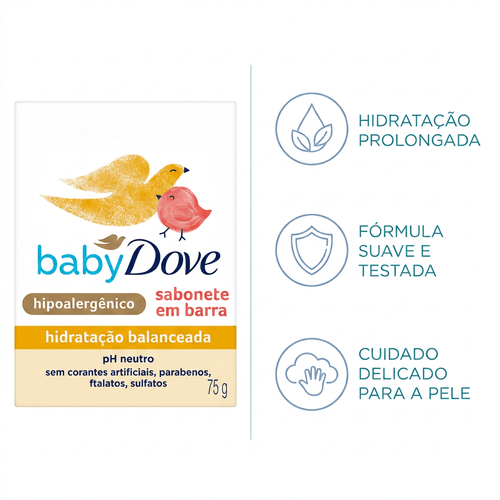 Sabonete Infantil Dove Baby Hidratação Balanceada 75g