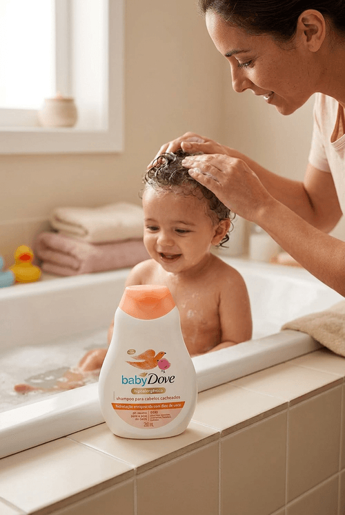 Shampoo Infantil Baby Dove Hidratação Enriquecida Cabelos Cacheados 200ml