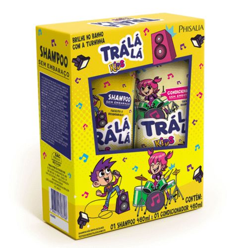 Kit Shampoo e Condicionador Infantil Trá Lá Lá Kids Sem Embaraço 480ml