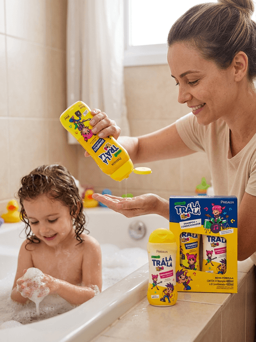 Kit Shampoo e Condicionador Infantil Trá Lá Lá Kids Sem Embaraço 480ml