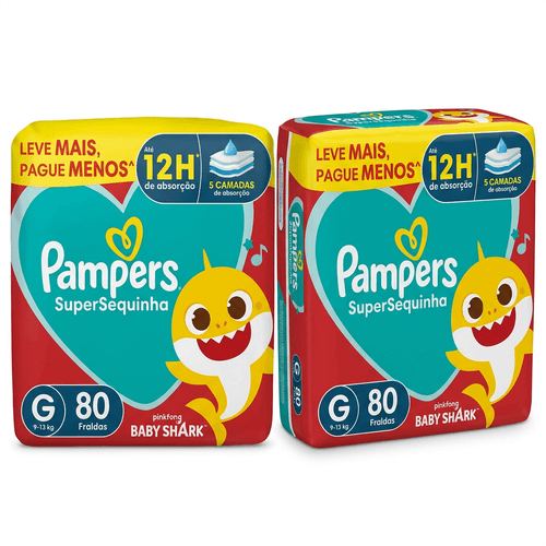 Fralda Infantil Pampers Supersequinha G 80 Unidades