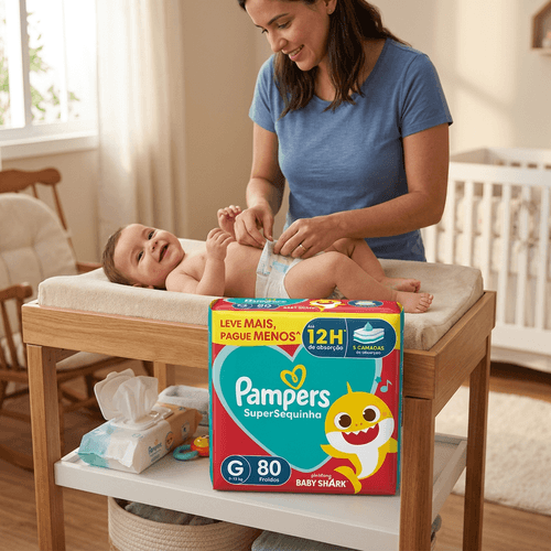 Fralda Infantil Pampers Supersequinha G 80 Unidades