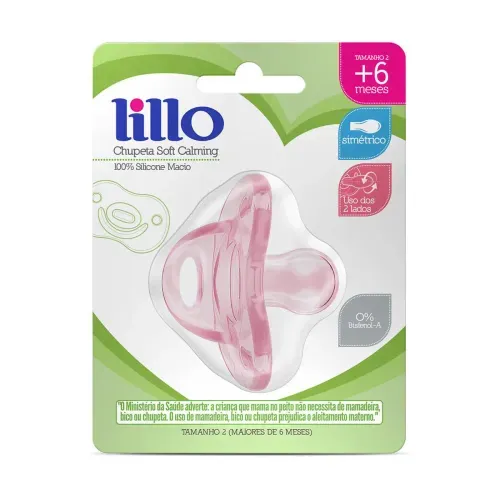 Chupeta Lillo Soft Calming Rosa Tamanho 2