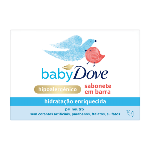 Sabonete Infantil Baby Dove Hidratação Enriquecida 75g