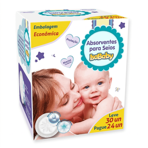 Absorvente para Seios IsaBaby 30 Unidades