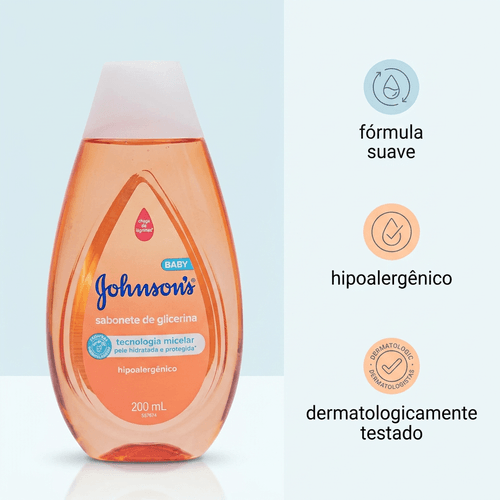 Sabonete Líquido Infantil Johnson's Baby Glicerina 200ml