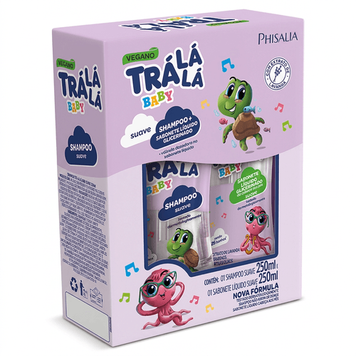 Kit Infantil Tra Lá Lá Baby Suave Lavanda Shampoo 250ml + Sabonete Líquido 250ml