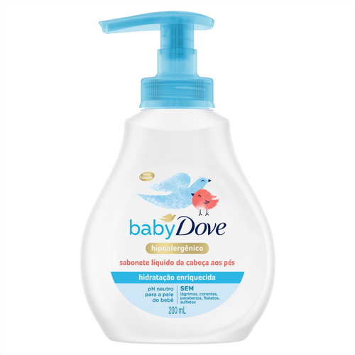 Sabonete Líquido Infantil Baby Dove Hidratação Enriquecida 200ml