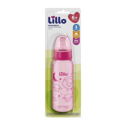 Mamadeira Lillo Divertida Rosa 240ml