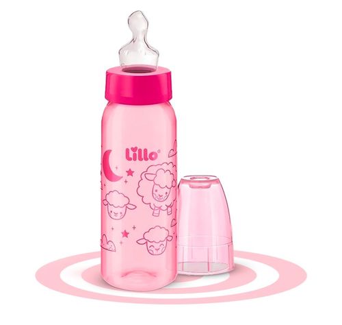 Mamadeira Lillo Divertida Rosa 240ml
