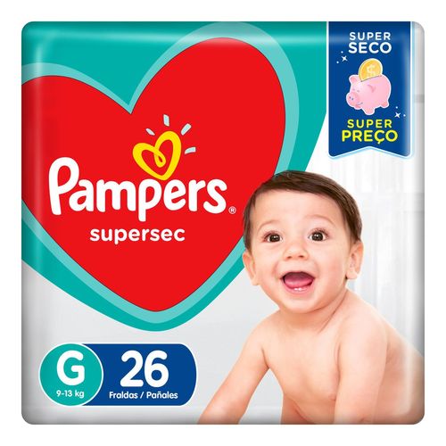 Fralda Pampers Supersec Pacotão Tamanho G - 26
