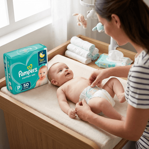 Fralda Infantil Pampers Confort Sec P 50 Unidades