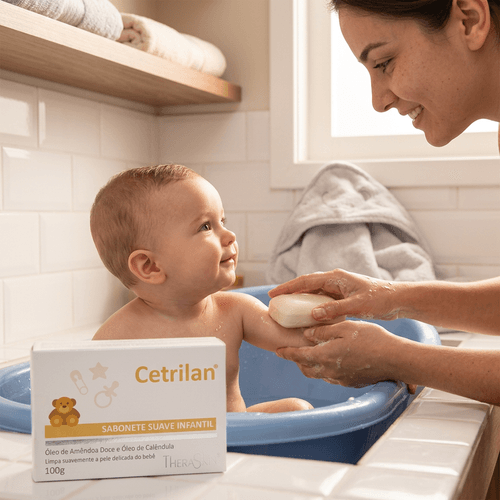 Sabonete Infantil em Barra Theraskin Cetrilan 100g