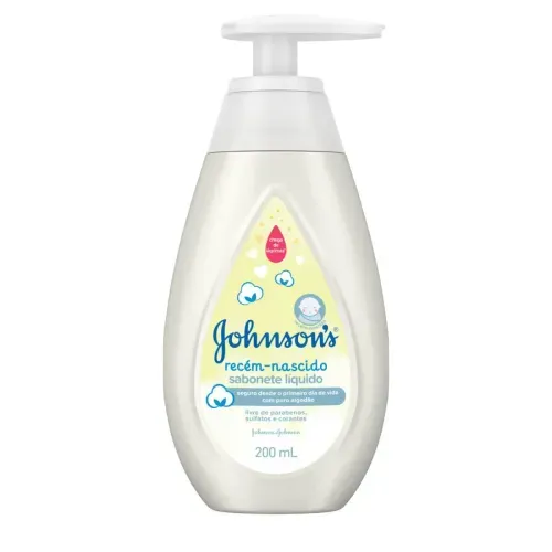 Sabonete Líquido Infantil Johnson's Baby Recém-Nascido 200ml