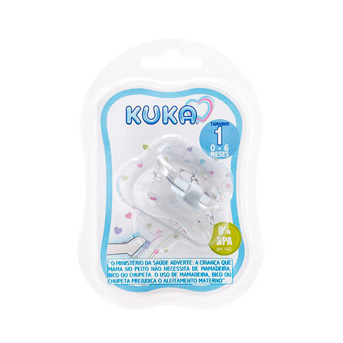 Chupeta Kuka Premium Ortodôntica Branca Fase 1